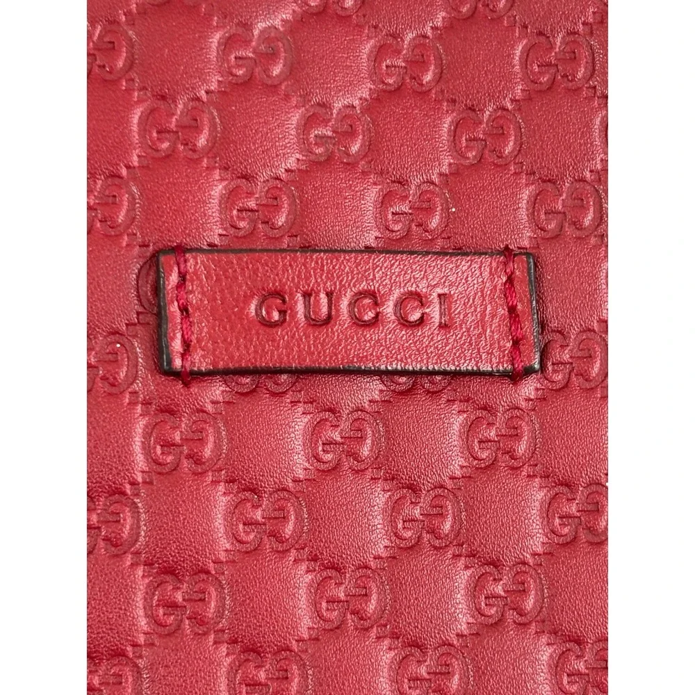 Gucci Microguccissima Red Leather Dome Satchel Bag Gold Hardware 449663